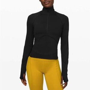 Lululemon Always Alert 1/2 Zip Pullover Jacket Black Size 4 Like New Rulu Fleece
